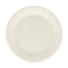 Piatto di Carta Bianco Biodegradabili Ø18 cm (20 Pezzi)