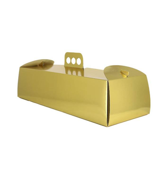 Scatola di Carta Oro 16x44x10,5 cm (100 Pezzi) Scatola di Carta Oro 16x44x10,5 cm (100 Pezzi)