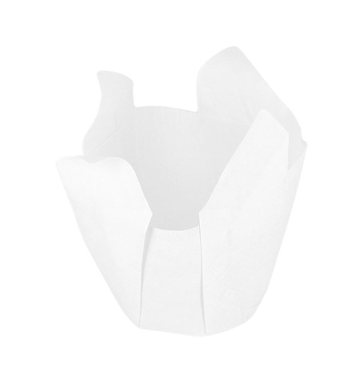 Pirottini Muffin Tulip Ø50x50/80 mm Bianco (2000 Pezzi) Pirottini Muffin Tulip Ø50x50/80 mm Bianco (2000 Pezzi)