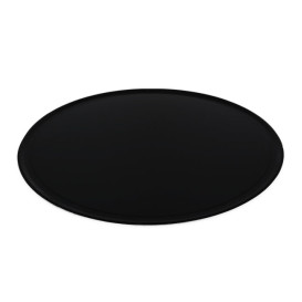 Piatto di Carta Pizza in Laminato PET Nero 300 mm (400 Pezzi)