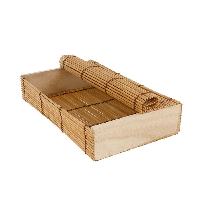 Contenitori di Bambu Sushi 23x13x4,5cm (24 Pezzi) Contenitori di Bambu Sushi 23x13x4,5cm (24 Pezzi)