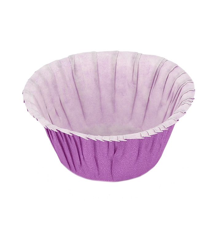 Pirottini per CupCake 4,9x3,8x7,5cm Viola (500 Pezzi) Pirottini per CupCake 4,9x3,8x7,5cm Viola (500 Pezzi)
