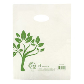 Sacchetti Manico Fustellato Home Compost “Be Eco!” 30x40cm (100 Pezzi)