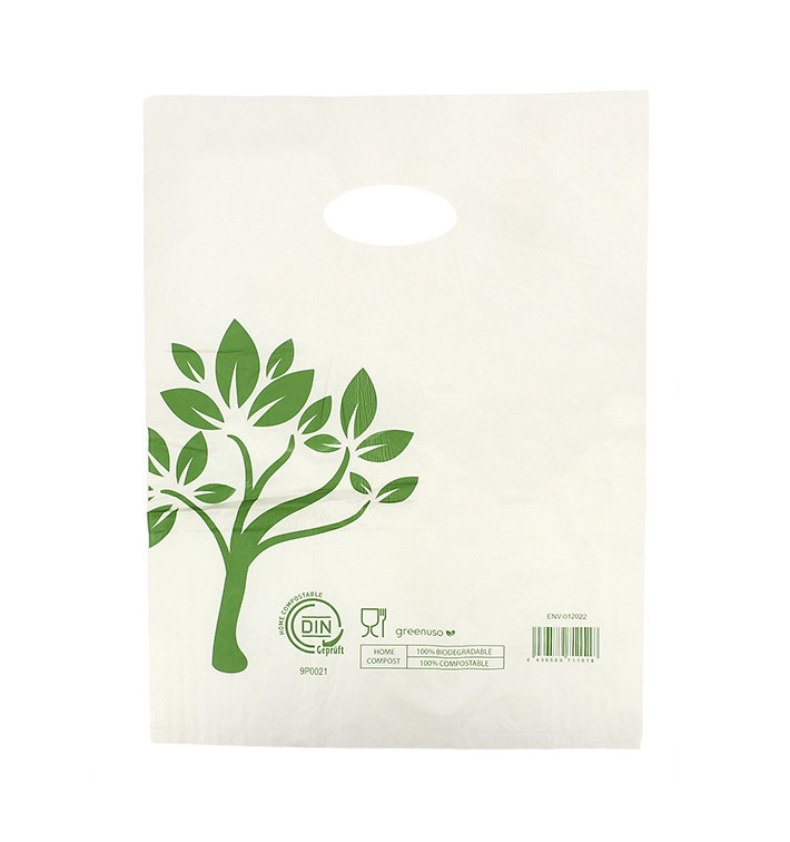 Sacchetti Manico Fustellato Home Compost “Be Eco!” 30x40cm (100 Pezzi) Sacchetti Manico Fustellato Home Compost “Be Eco!” 30x40cm (100 Pezzi)