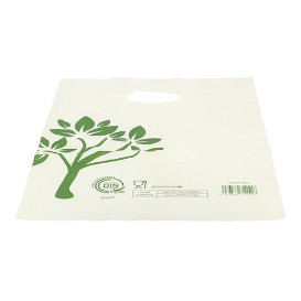 Sacchetti Manico Fustellato Home Compost “Be Eco!” 30x40cm (100 Pezzi)