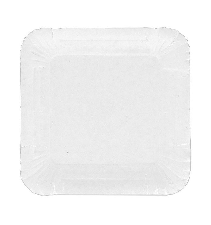 Vassoio di Cartone Quadrato Bianco 13x13 cm (100 Pezzi) Vassoio di Cartone Quadrato Bianco 13x13 cm (100 Pezzi)