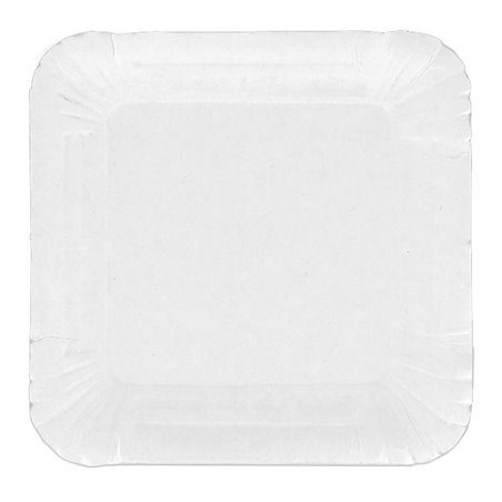 Vassoio di Cartone Quadrato Bianco 13x13 cm (100 Pezzi)