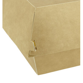 Scatola Hamburger Mega Kraft Doppia Chiusura 15,5x15,5x10cm (50 Pezzi)