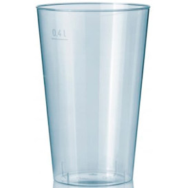 Bicchiere di Plastica Rigida Trasparente PS 400 ml (50 Pezzi)