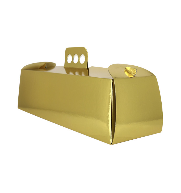 Scatola di Carta Oro 12,5x45,5x10,5 cm (50 Pezzi) Scatola di Carta Oro 12,5x45,5x10,5 cm (50 Pezzi)