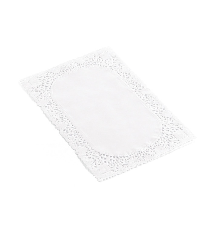 Centrino di Carta Traforato Bianco 14x24cm (2000 Pezzi) Centrino di Carta Traforato Bianco 14x24cm (2000 Pezzi)