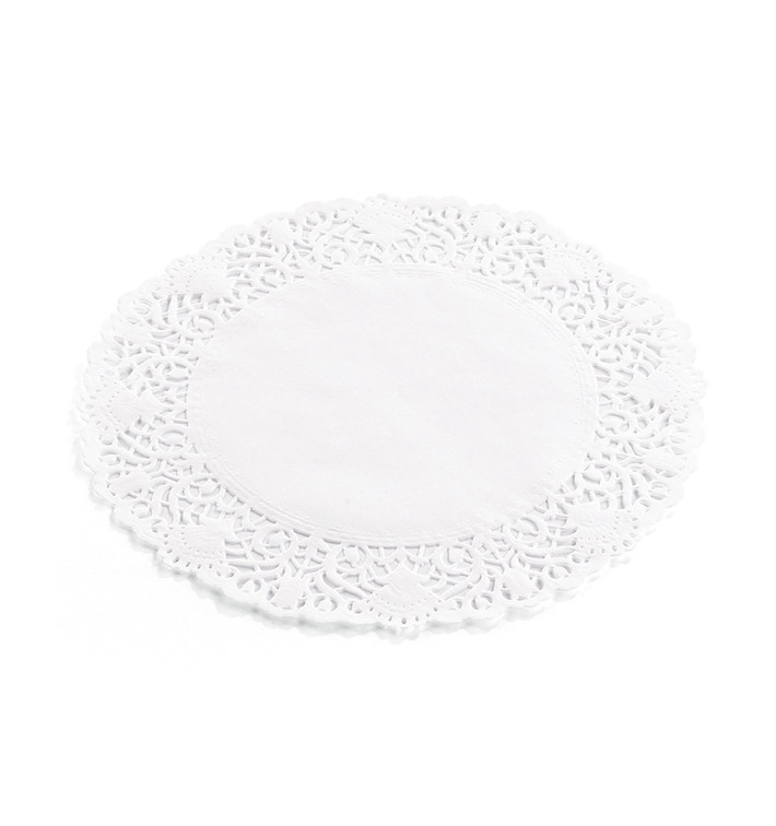 Centrino di Carta Traforato Bianco Ø120mm (250 Pezzi) Centrino di Carta Traforato Bianco Ø120mm (250 Pezzi)