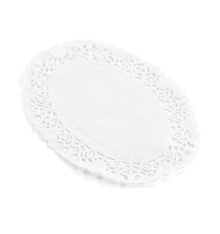 Centrino di Carta Traforato Ovale Bianco 22x32 cm (250 Pezzi) Centrino di Carta Traforato Ovale Bianco 22x32 cm (250 Pezzi)