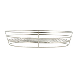 Cesto Ovale Acciaio Argento 280x205x57mm (1 Pezzi)