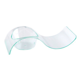 Piatto Plastica Onda Water Green 9,5x4,2cm (50 Pezzi)