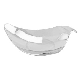 Piattino Degustazione Triangolare Curvo Argento 8x1,9cm (50 Pezzi)