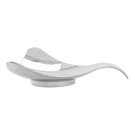 Piattino Degustazione Triangolare Curvo Argento 8x1,9cm (50 Pezzi)