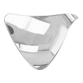 Piattino Degustazione Triangolare Curvo Argento 8x1,9cm (500 Pezzi)