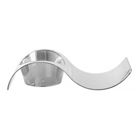 Piatto di Plastica Onda Argento 9,5x4,2cm (500 Pezzi)