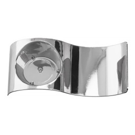 Piatto di Plastica Onda Argento 9,5x4,2cm (500 Pezzi)