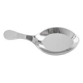 Cucchiaino Plastica per Salsa Argento 10 cm (50 Pezzi)