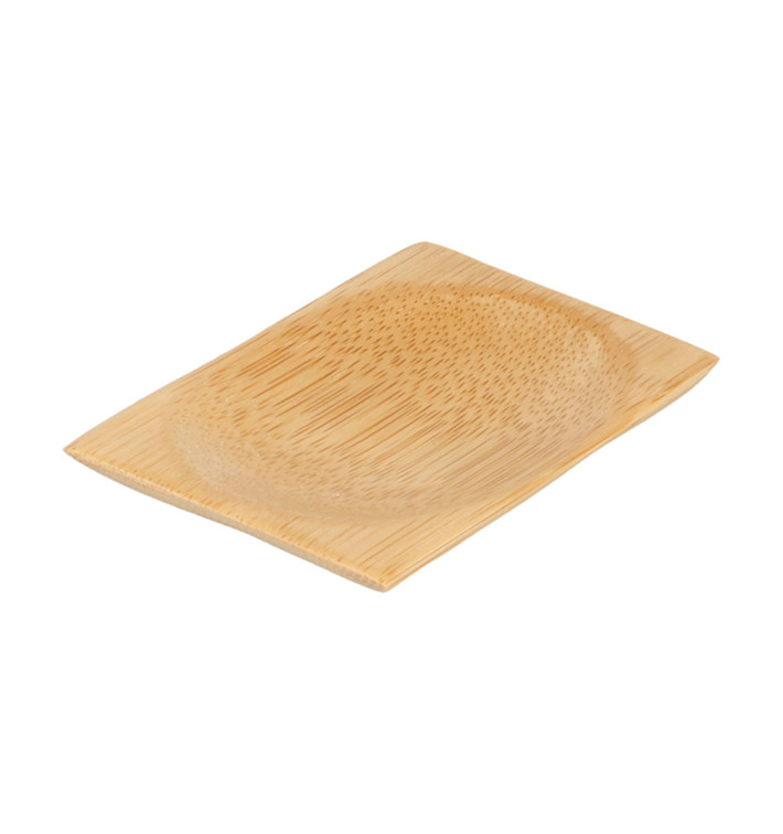 Piattino Degustazione di Bambù 6x8cm (50 Pezzi) Piattino Degustazione di Bambù 6x8cm (50 Pezzi)