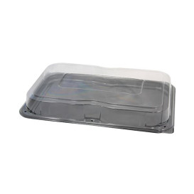 Vassoio Plastica Coperchio Nero 55x37 cm (25 Pezz)