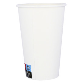 Bicchiere di Carta ECO 16Oz/480ml Bianco Ø9cm (50 Pezzi)