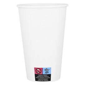 Bicchiere di Carta ECO 16Oz/480ml Bianco Ø9cm (50 Pezzi)