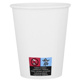 Bicchiere di Carta ECO 8 Oz/240ml Bianco Ø8cm (50 Pezzi)