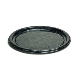 Piatto di Plastica Tondo Marmo 18 cm (250 Pezzi)