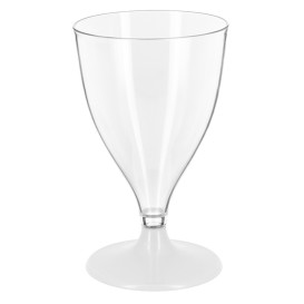 Tazza di PS riutilizzabile acqua/vino bianco piede 200ml 2P (6 unità)