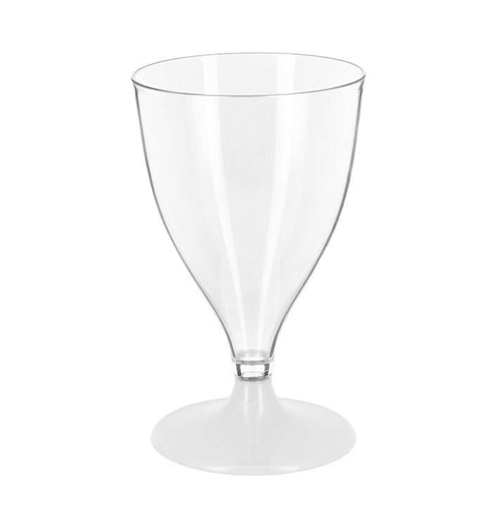 Tazza di PS riutilizzabile acqua/vino bianco piede 200ml 2P (6 unità)