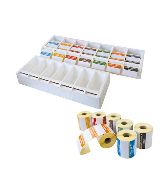 Dispenser con Etichette Giornaliere per Alimentari (1 Pezzo) Dispenser con Etichette Giornaliere per Alimentari (1 Pezzo)