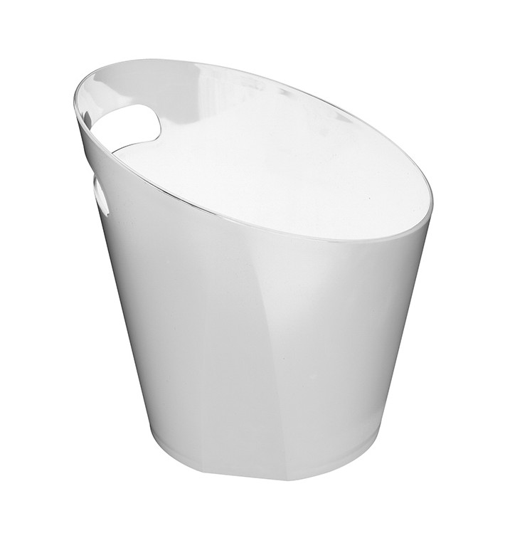 Secchiello del ghiaccio riutilizzabile PP bianco per 7-8 bottiglie (1 Pezzi) Secchiello del ghiaccio riutilizzabile PP bianco per 7-8 bottiglie (1 Pezzi)