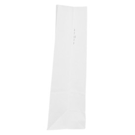 Sacchetto di Carta Kraft Bianco 50g/m² 15+9x28cm (25 Pezzi)