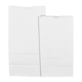 Sacchetto di Carta Kraft Bianco 50g/m² 15+9x28cm (1.000 Pezzi)