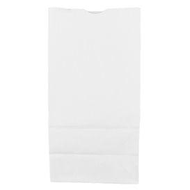 Sacchetto di Carta Kraft Bianco 60g/m² 18+11x34cm (25 Pezzi)