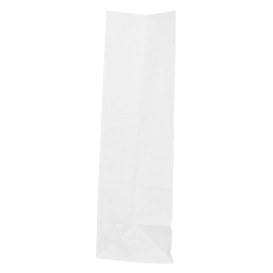 Sacchetto di Carta Kraft Bianco 60g/m² 18+11x34cm (500 Pezzi)