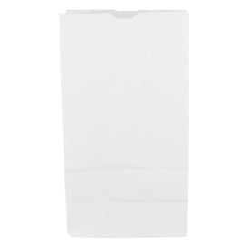 Sacchetto di Carta Kraft Bianco 50g/m² 12+8x24cm (25 Pezzi)