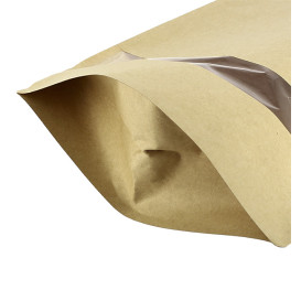 Sacchetto DoyPack di Carta con chiusura e finestra 25+12x35cm (50 Pezzi)