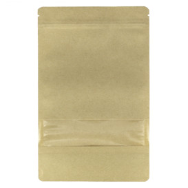 Sacchetto DoyPack di Carta con chiusura e finestra 16+8x26cm (50 Pezzi)