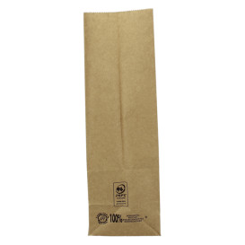 Sacchetto di Carta Kraft Marrone 45g/m² 15+9x28cm (25 Pezzi)
