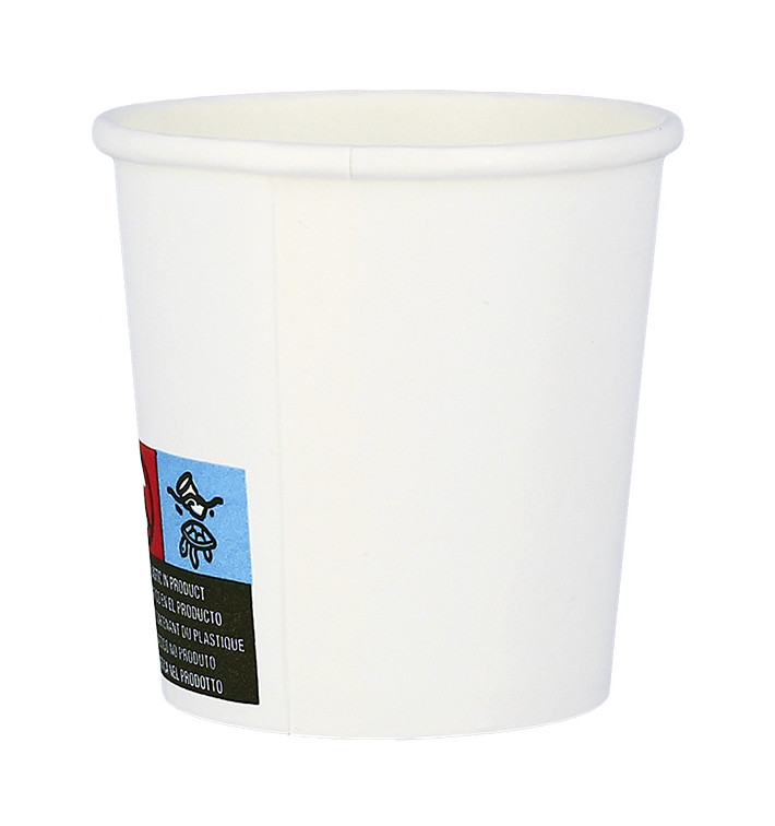Bicchiere di Carta ECO 4Oz/120ml Bianco Ø6,2cm (100 Pezzi) Bicchiere di Carta ECO 4Oz/120ml Bianco Ø6,2cm (100 Pezzi)