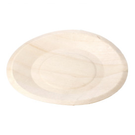 Piatto di Legno Tondo Ø15,5cm (50 Pezzi)