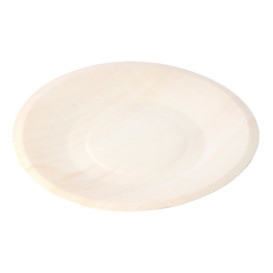 Piatto di Legno Tondo Ø19cm (50 Pezzi)
