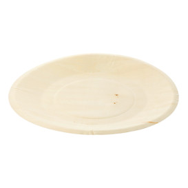 Piatto di Legno Tondo Ø21,5cm (50 Pezzi)