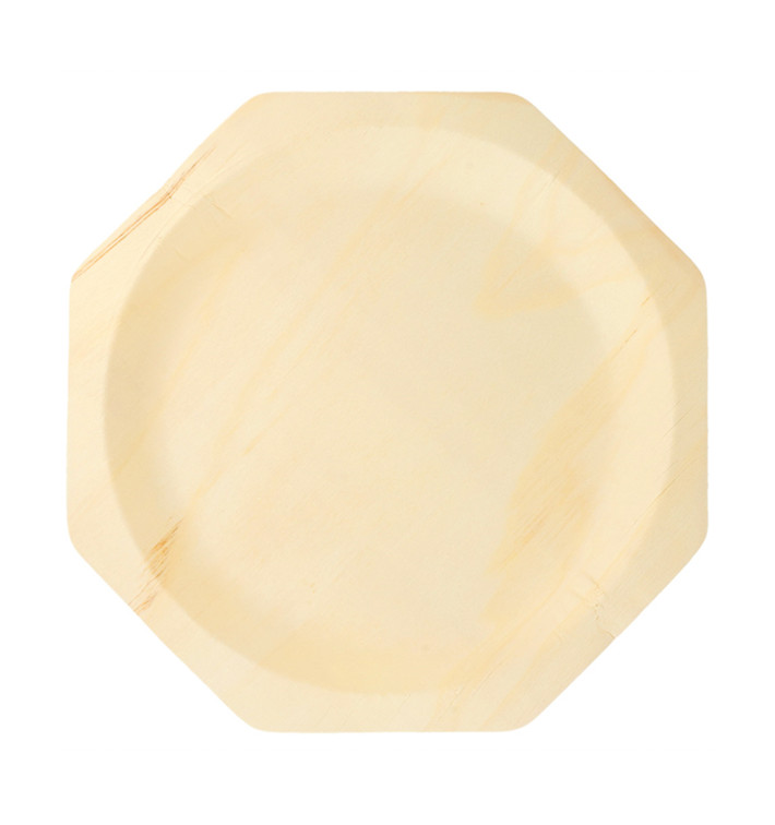 Piatto di Legno Ottagonale 260mm (50 Pezzi) Piatto di Legno Ottagonale 260mm (50 Pezzi)