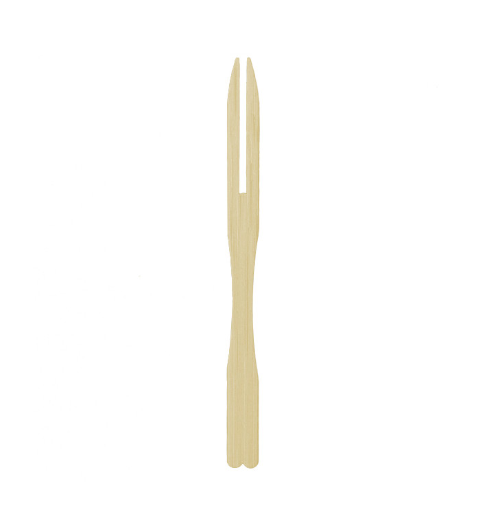 Mini Forchettina di Bambu patatine fritte 90mm (200 Pezzi) Mini Forchettina di Bambu patatine fritte 90mm (200 Pezzi)
