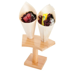 Stand di Bambu per Cono 2 Bucos (6 Pezzi)